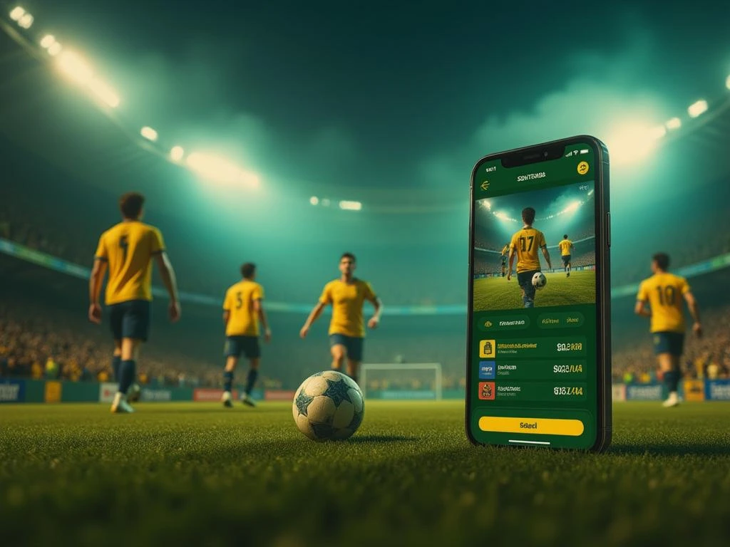 Banner promocional da Sortenabet mostrando apostas ao vivo em futebol, basquete, tênis e MMA, com odds atualizados, bônus exclusivos e app no smartphone, em cores vibrantes inspiradas no Brasil.